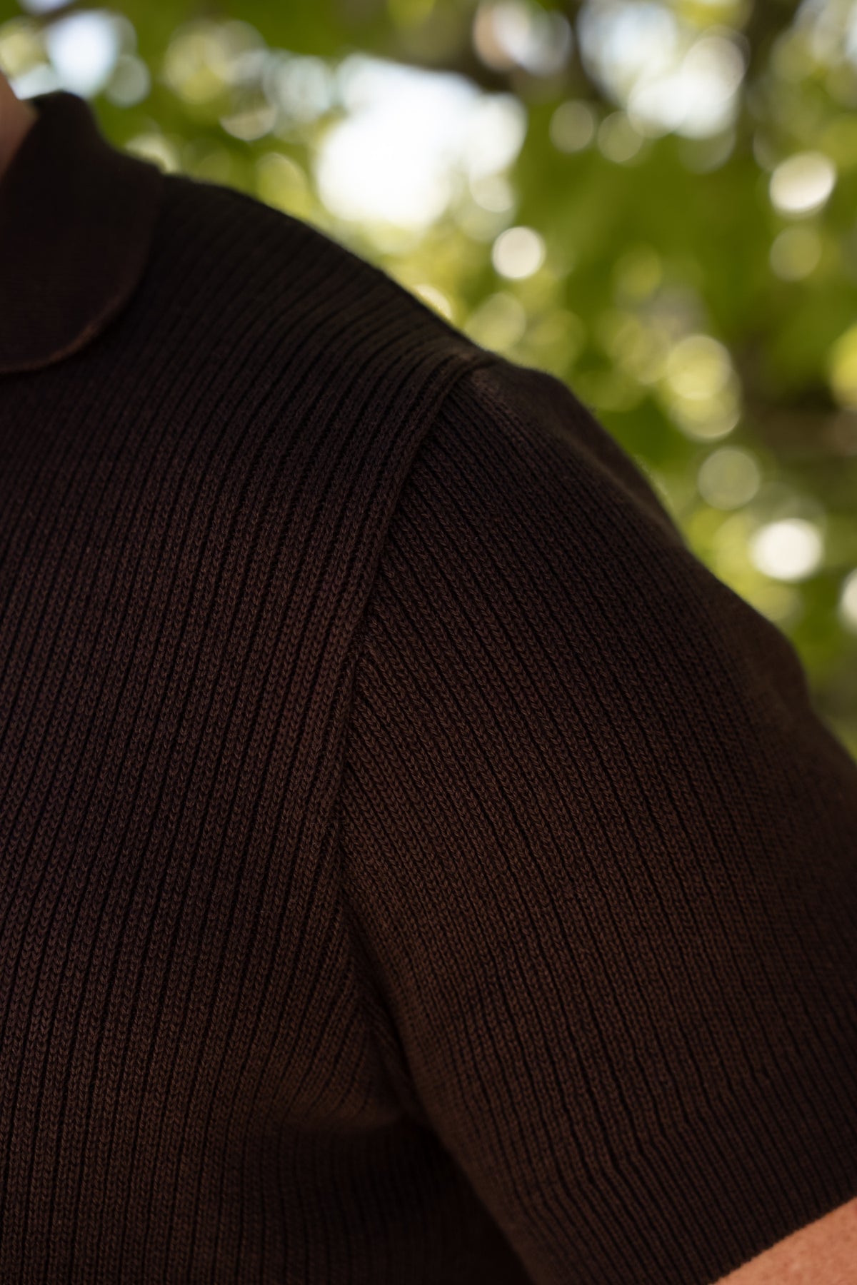 Polo Tricot Gola V Café