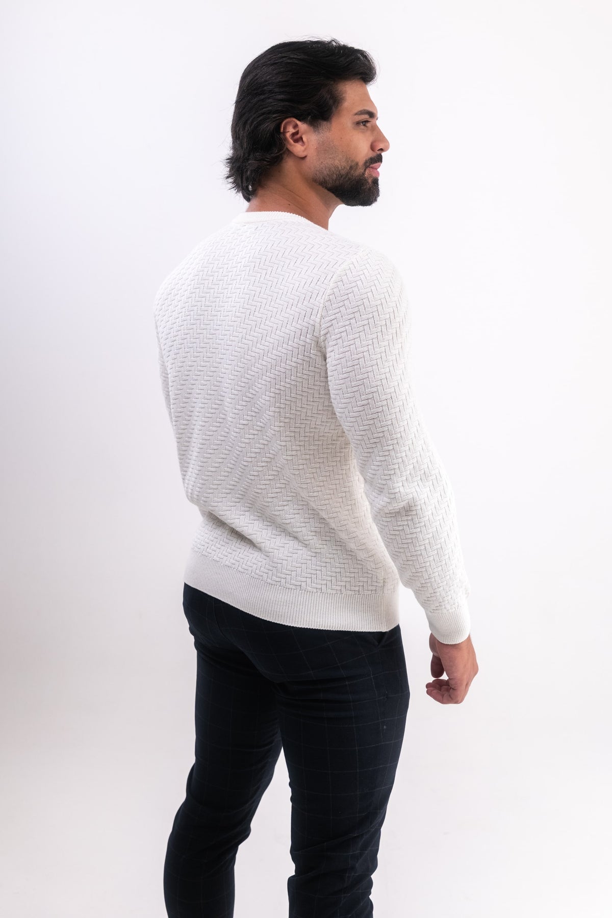 Suéter Tricot Texturizado Off-White
