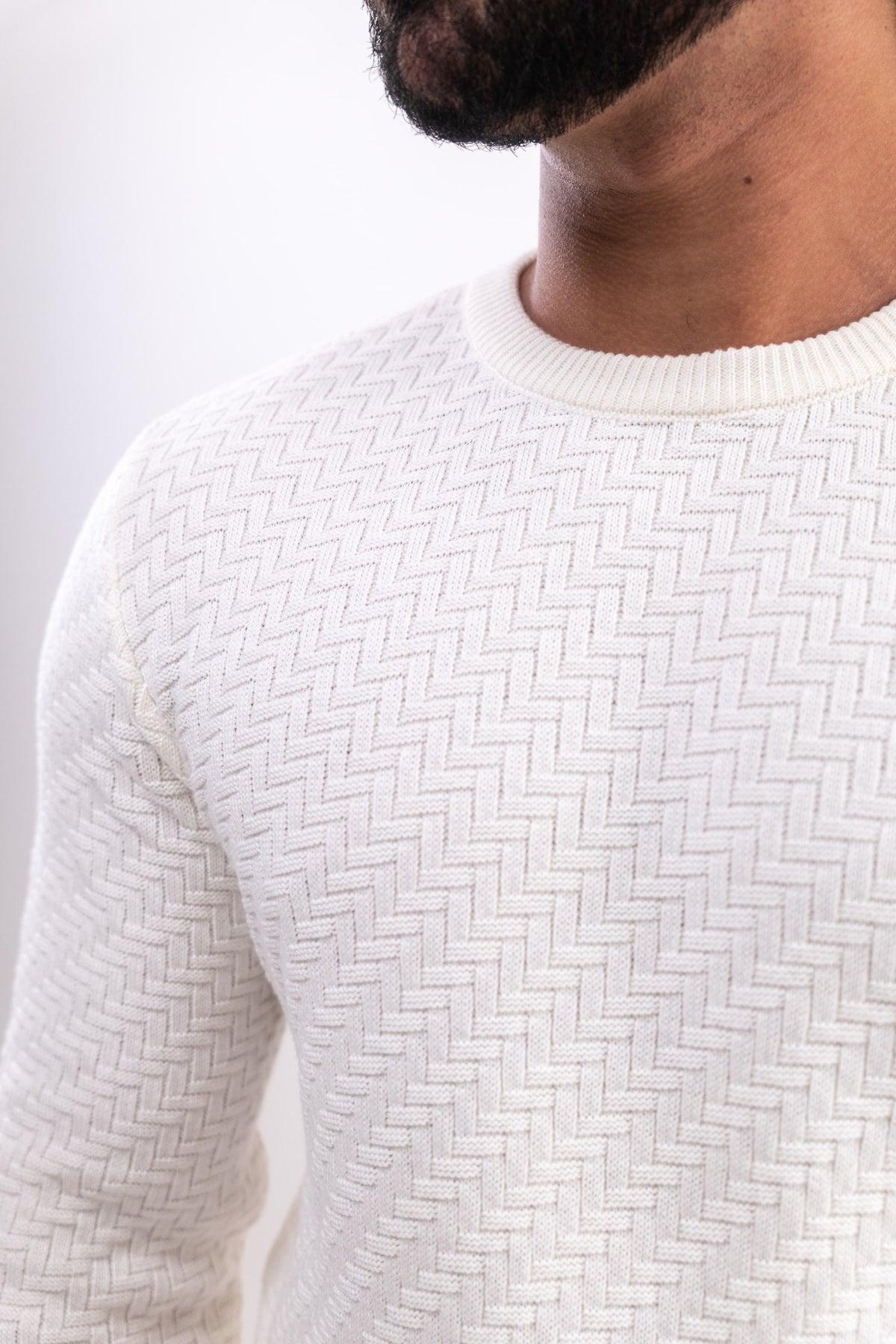 Suéter Tricot Texturizado Off-White
