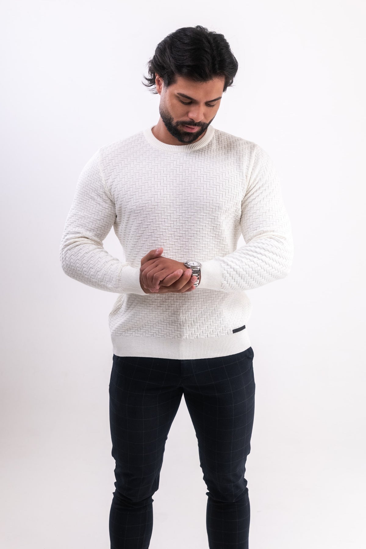 Suéter Tricot Texturizado Off-White