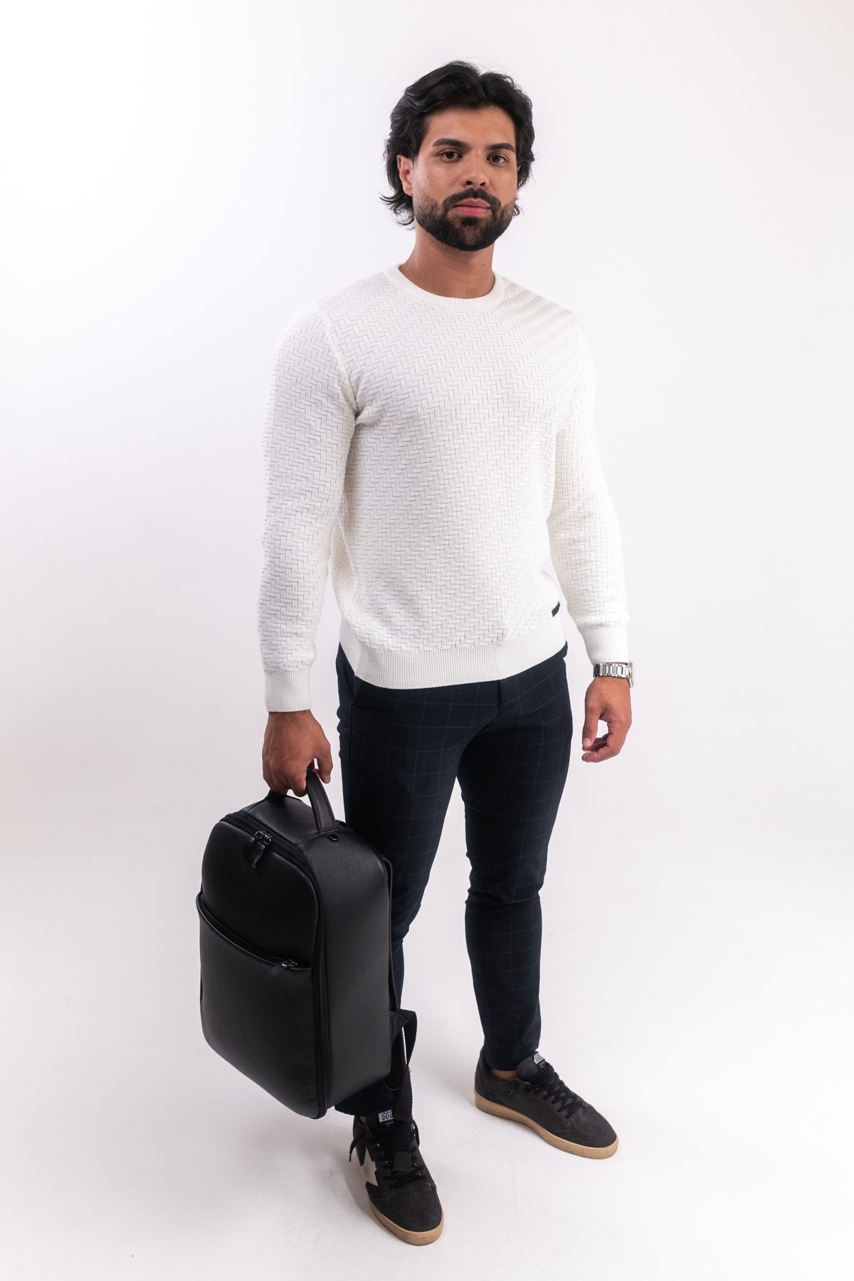 Suéter Tricot Texturizado Off-White