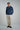 Suéter Quarter-Zip Ponto Piquet Azul Índigo