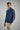 Suéter Quarter-Zip Ponto Piquet Azul Índigo
