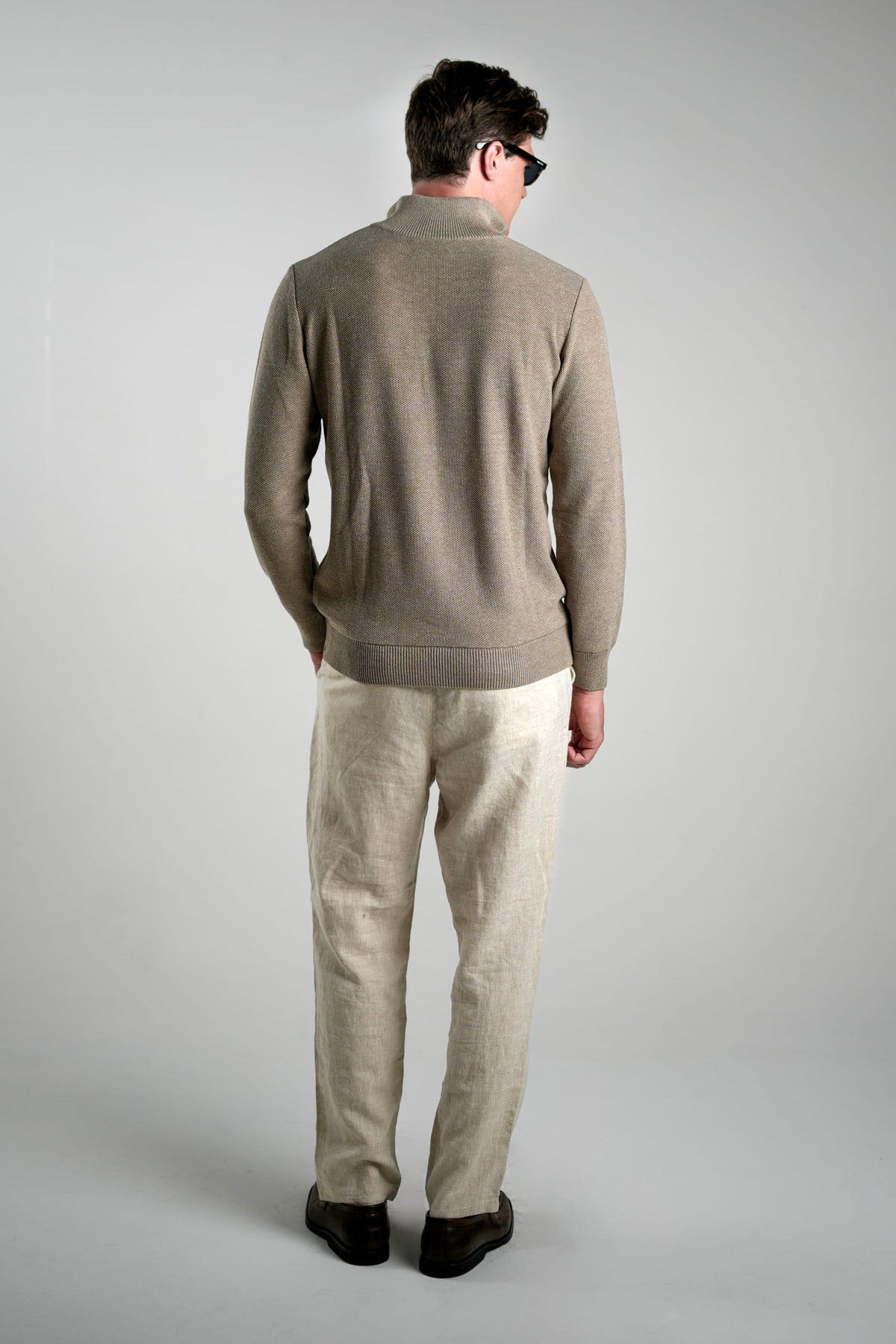 Suéter Quarter-Zip Ponto Piquet Fendi