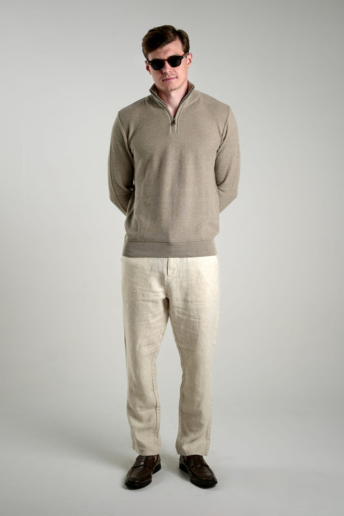 Suéter Quarter-Zip Ponto Piquet Fendi