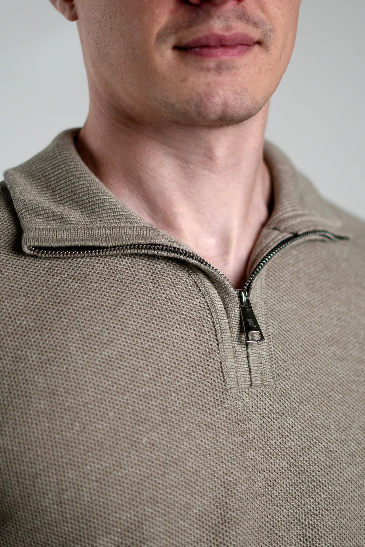 Suéter Quarter-Zip Ponto Piquet Fendi